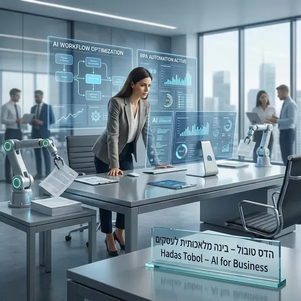 אוטומציות עסקיות בינה מלאכותית - תהליכים אוטומטיים במשרד מודרני